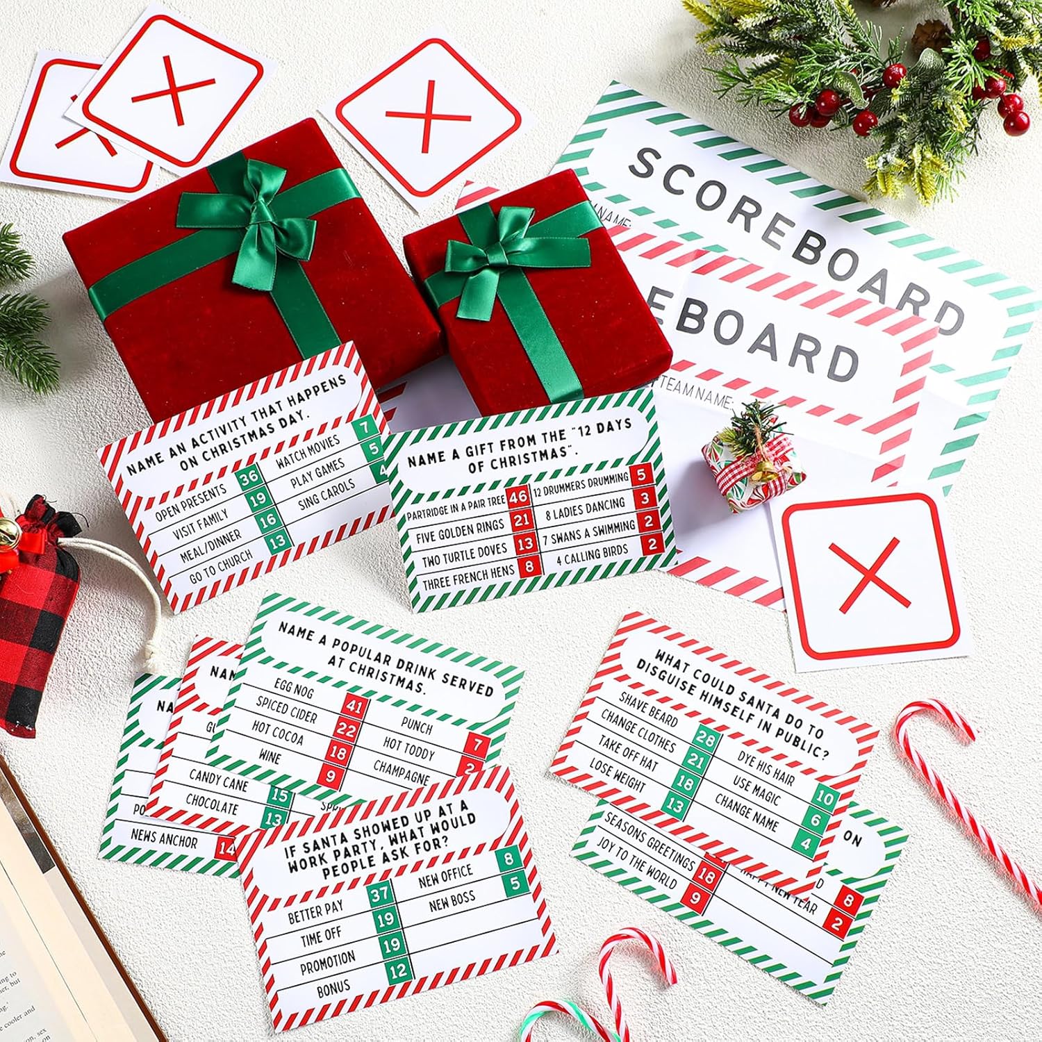 Christmas Friendly Feud Game Friendly Feud Quiz Christmas Party Games Trivia Game Fun Holiday Games For Families Office Winter Party Supplies
