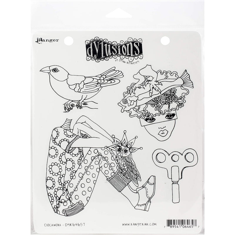 Dyan Reaveley'S Dylusions Cling Stamp Collections 8.5"X7"-Clockwork