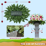 Artificial Cemetery Flowers For Grave Decoration: Sympathy & Memorial Bouquets With Headstone Saddle – Sunflower, Rose, Cattleya – Fade-Resistant