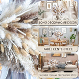 300Pcs Natural Pampas Grass Decor Bouquet | Boho Dried Floral Arrangement Centerpiece Table Decor Wedding Decor Rustic Decor (300Pcs)