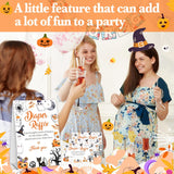 Halloween Baby Shower Games, 50 Diaper Raffle Tickets + 1 Self-Standing Sign For Little Ghost Gender Reveal Baby Announcement Party Favor Supplies - D10