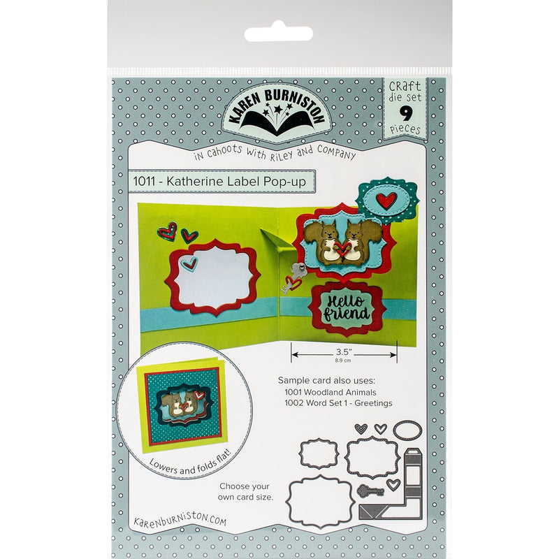 Karen Burniston Katherine Label Pop-Up Die Set 1011