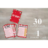 Baby Shower Game Cards, True Or False Game, Christmas Party Cards For Gender Neutral Boys Or Girls, Set Of 30 Cards(Chris003)
