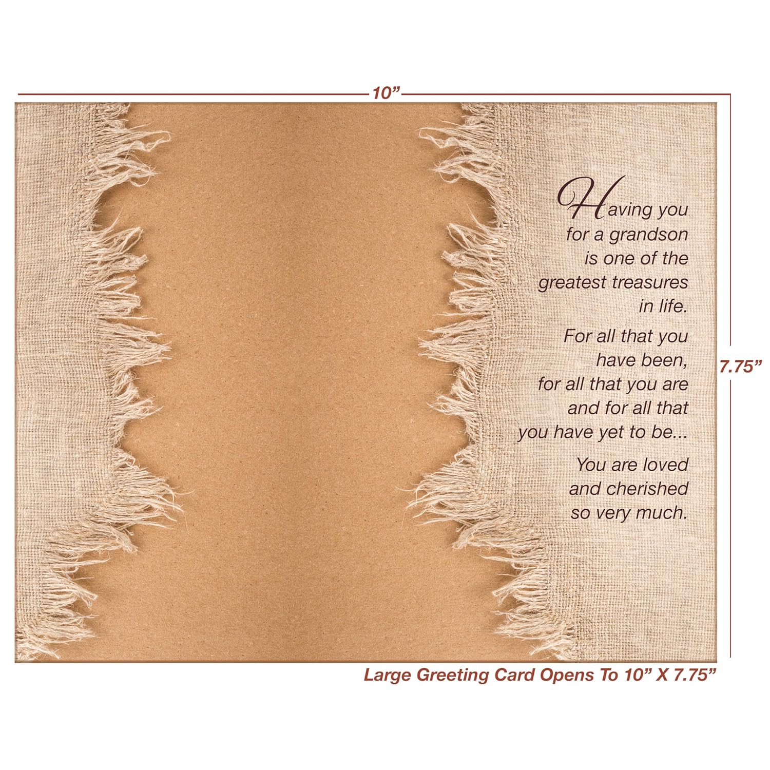 - Birthday Card For Grandson - Made In Chicago - Perfect Size: Opens To A Generous 10? × 7.75? - Excellent Card Stock, Envelope Included - Packaged In Extra Sturdy Mailer - 95787
