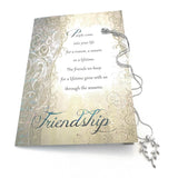 - Heartfelt Sentimental Friendship Greeting Card For Women And Leaf Necklace Gift Set - True Friends Grow Together - A Reason Season Friend - Bestie Bff Woman - Platinum Vine
