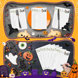 Halloween Baby Shower Games, 25 Pcs Baby Word Scramble Cards For Guests, Witch Hat Gender Reveal Decorations For Party Favors - B07