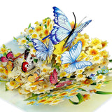 Gifts And Cards Enchanted Butterfly & Daffodil 3D Pop-Up Greeting Card – Floral Spring Surprise For Mother’S Day, Birthday, Thinking Of You, Or Garden Lovers – 6" X 8" With Notecard & Envelope