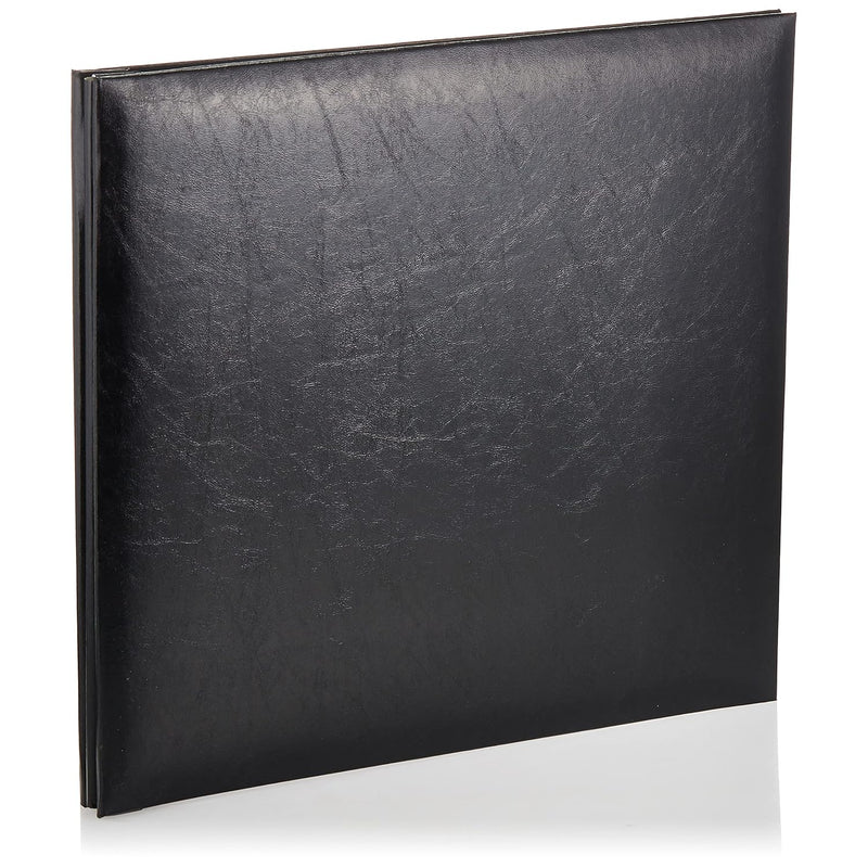 Pioneer Leatherette Postbound Album, 12-Inch-By-12-Inch, Black