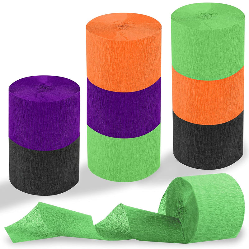 Halloween Crepe Paper Streamers 8Rolls 656Ft Halloween Party Decoratio