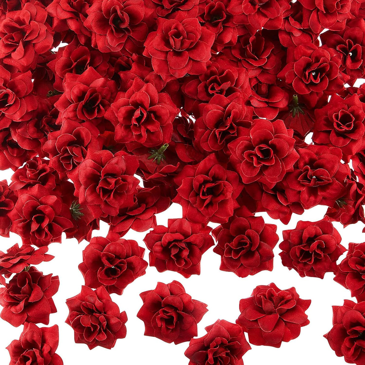 100 Pieces 1.77" Red Artificial Roses Head Bulk Small Silk Fake Rose Buds For Decoration, Diy Crafts, Wedding Centerpieces Bridal Shower Party Home Garland Decor