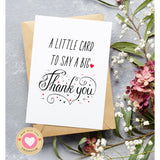 Thank You Card With Envelope – Simple Cute Thank You Card, Grateful Gifts For Him, Her, Teacher, Boss, Doctor, Mom Dad, Coworker, Women, Men, Bridesmaids, Groomsmen – Folded 5X7" Card, Blank Inside