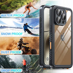 iPhone 16 Pro Waterproof Case, 12FT Drop Proof, Full Body Shockproof, IP68, 6.3"