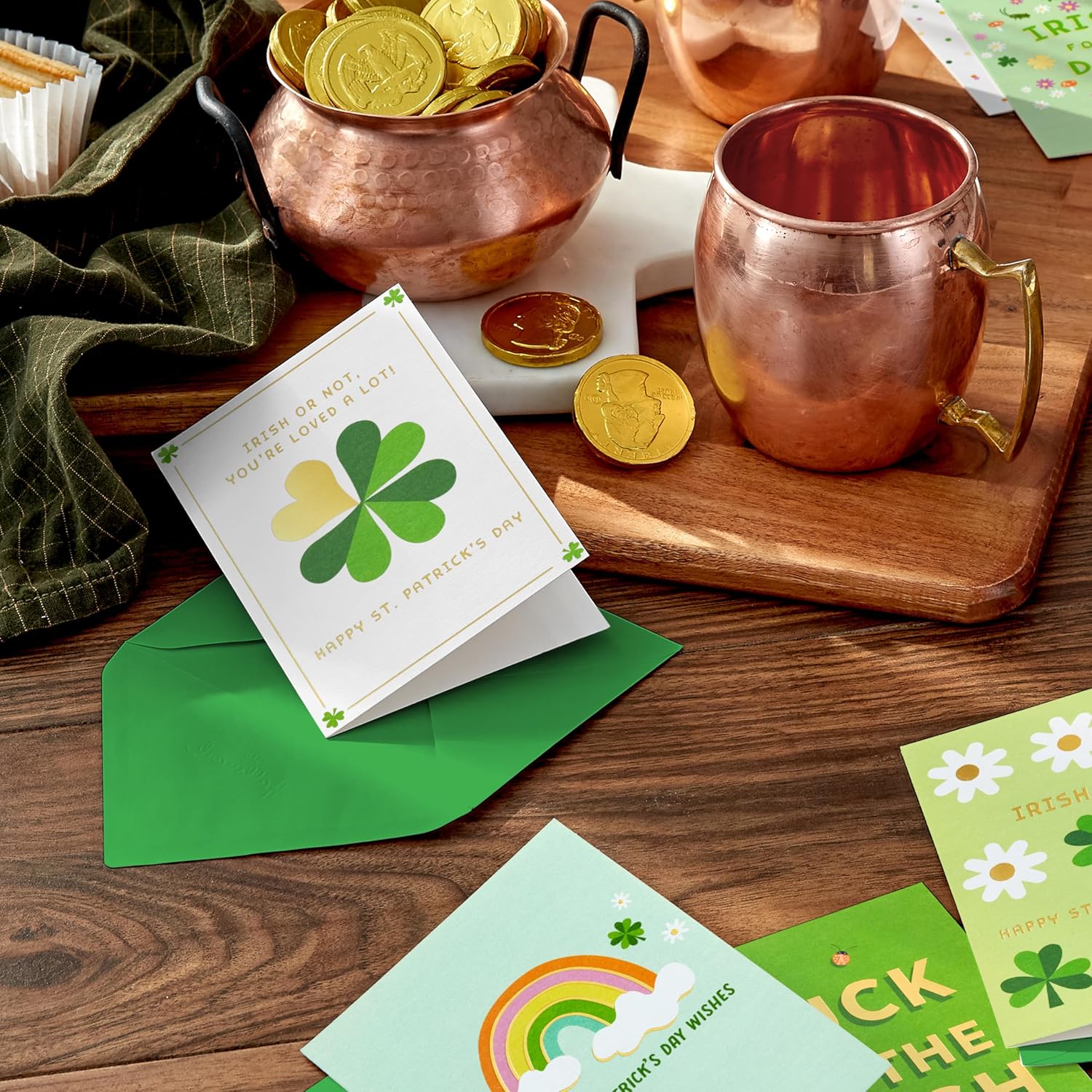 Hallmark St. Patrick's Day Card Assortment (24 Blank Cards with Envelopes) for Kids, Teens, Friends