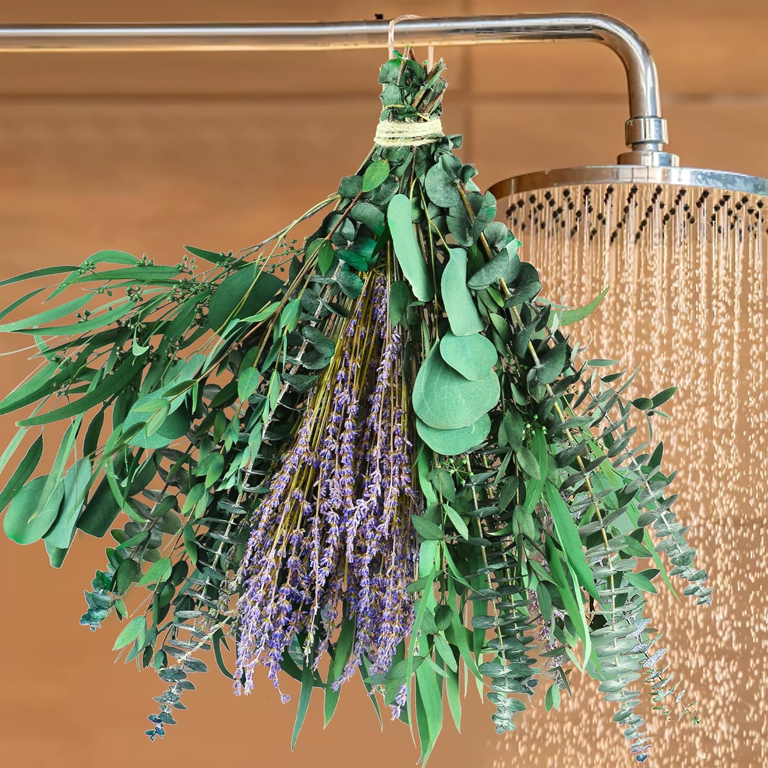 5 Kinds Eucalyptus & Lavender Flowers Bundles For Shower, 17'' Real Plants Leaves, Shower Wedding Home Decor, Shower Eucalyptus Haning Plants, Witchy Decor Aesthetic (75Pcs)