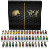 Acrylic Paint Set - 48 X 12Ml Tubes - Lightfast - Heavy Body - Non Fading - Vibrant Colors - Artist Quality Painting Supplies - Professional Grade Paints