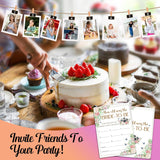 Bridal Shower Games, Floral Wedding Photo Games Card, Bridal Shower Bachelorette Engagement Party Ideas Supplies Decorations, How Old Was The Bride-To-Be Game Cards For Guest, 30 Pack -07