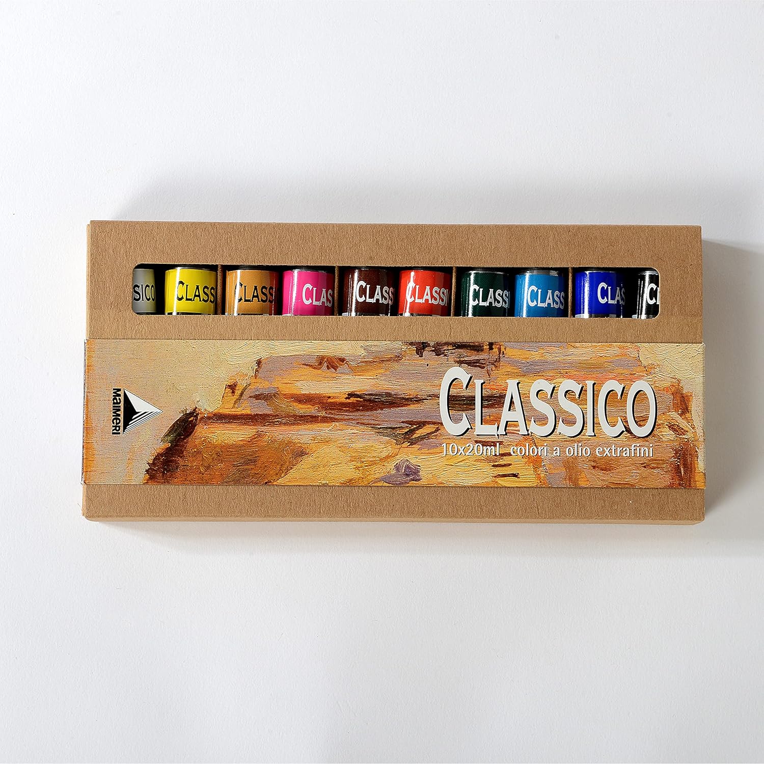Maimeri Classico Fine Art Oil Paint Set, 10 x 20ml Assorted Colours, Ideal for Professional Artists