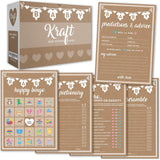 Baby Shower Games For Girl Or Boy, 250 Pcs 5 Games Activities Cards, Funny Baby Shower Games, Gender Neutral, Baby Shower Ideas