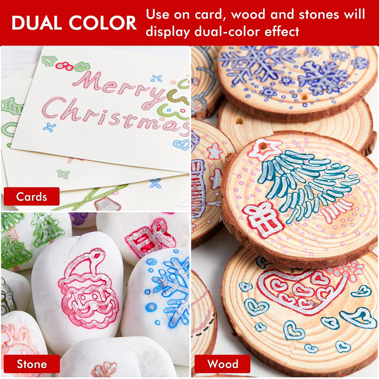 Double Line Outline Permanent Markers, 28 Colors Squiggles Shimmer Markers Set, Self Outline Metallic Marker Pens For Art, Drawing, Doodling, Card Making, Christmas Card, Diy Crafts