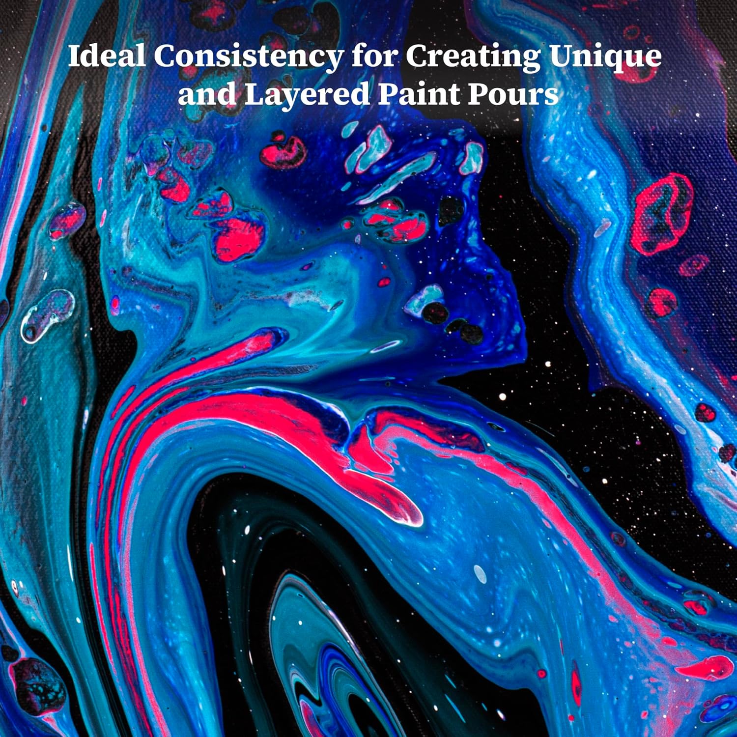 DecoArt Fluid Art Ready-to-Pour Paint Set – Neon Blast Colors, Set of 6 (4 fl oz Bottles) – Neon Acrylic Pouring Paints for Canvas, Wood & Fluid Art DIY Projects
