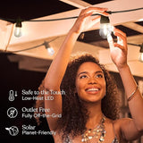 27FT Ambience Pro Solar Edison String Lights Commercial Grade Waterproof Patio Lights