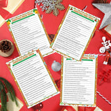 104Pcs Christmas Party Trivia Game Cards Xmas Festival Guessing Activity Christmas Question And Answer Cards For Adults Family Friends Coworkers Groups Winter Holiday Party Supplies (Gingerbread)