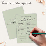 Predictions & Advice Game Cards, Minimalism Moss Green Game Cards For Baby Shower, Gender Reveal, Baby Announcement, Party Game Activity & Supplies - B01