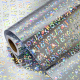 Silver Wrapping Paper Roll - 17 Inch X 32.8 Feet - Shiny Star, Festive Patterns, Merry Christmas Words Wrapping Paper For Christmas, Holiday, Party, Celebration