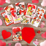 27 Pcs Vintage Valentine'S Cards Animal Red Pink Postcards Blank Greeting Notes Cards With Envelopes For Kids Classroom Valentine'S Day Party Favors, 6 X 4 Inches, 9 Styles?