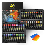 Oil Paint, 40Pcs (18Ml/0.6Oz), Rich Pigments, Vibrant, Non Toxic Paints For Professional Artist, Hobby Painters & Kids, Ideal For Canvas Painting, Packaged In Exquisite Box For Gift