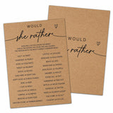 Kraft Bridal Shower Game, Would She Rather Bachelorette Party Games, Kraft Engagement Party Games For 25 Guests, Weddingdecorations (Kraft009)