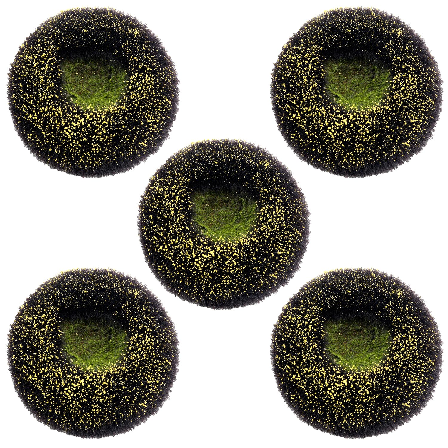 5Pcs Sunflower Foam Flocking Flower Wick 4.5 Inch Yellow Green Artificial Simulation Sunflower Flower Heart Plastic Flower Wick For Wedding Party Home Decoration Sticky In Garland