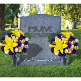Artificial Cemetery Flowers - Memorial Flowers - Outdoor Sympathy Grave Flower Decorations For Mothers Day,Fathers Day,Lily/Rose