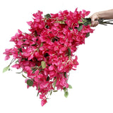 Pack Of 20 - Artificial Bougainvillea Flowers Silk Floral Stems Hanging Bougainvillea Vines For Wedding & Home Shower Party Table And Vase Decor - 30.5 Inch (Fuchsia- Pack Of 20)