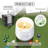 Pavilion Gift Company - August 11 oz Wax Reveal Candle, Natural Soy Wax Birthstone Candle, Jasmine Scented, Gemstone Candle with Crystal Inside, Birthday Gifts for Women, 1 Count