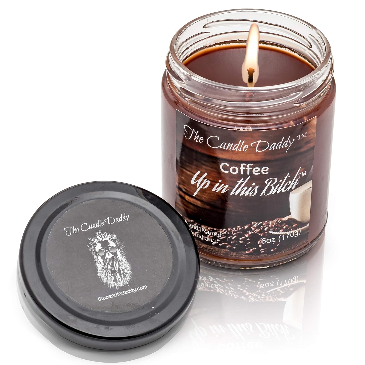Coffee Up In This Bitch Scented Candle - 6 Ounce Jar Candle
