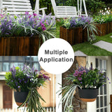 19 Bunches Fake Plants Outdoor, Fake Bushes Uv Resistant Artificial Lavender Flowers Greenery Shrubs Faux Greenery For Outdoor Garden Patio Front Porch Yard Decor