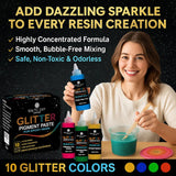 24K Gold Radiance Glitter Epoxy Pigment Paste Xl (6.7Oz/191G) – Ultra-Concentrated Opaque Resin Colorant With Metallic Shine | Gold Glitter Dye For Epoxy Resin Art, Tumblers, Jewelry & River Tables