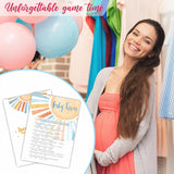 Trivia Game Set - Retro Sunshine Theme Baby Shower Party Activities - Watercolor Sun Baby Shower Game Kit, Gender Reveal, Announcement Party & Supplies - A06
