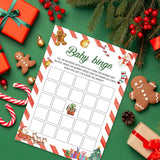 Christmas Baby Shower Games For Boy Girl - Christmas Holiday Gender Reveal Games - Winter Baby Shower Game - 25 Cards (Xmas001)