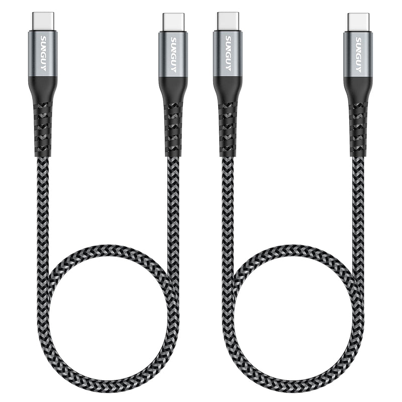 Usb C To Usb C 1.5Ft [2Pack], 60W Usb C Cable Pd Fast Charge Usb 2.0 Type C Ch