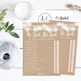 Rustic Bridal Shower Games For 25 Guests – Fun And Hilarious Bridal Games For Showers, Wedding Shower, Engagement, Classy Party Activities
