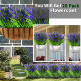 Artificial Flowers 20 Bundles Outdoors Faux Plants Uv Resistant Fake Flowers Faux Bushes Plastic Artificial Flowers Fake Outdoor Plants For Home Garden Decor