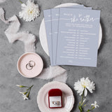 Would She Rather Game Cards For Bridal Shower(30 Pcs), Minimalism Cement Gray Wedding Party Game Cards, Mr & Mrs, Engagement Party, Bridal Shower Party Games & Activities - D02