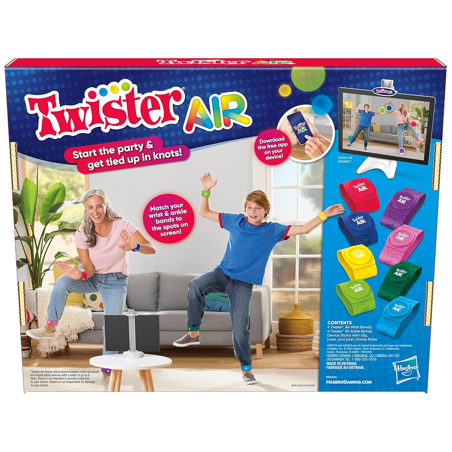 Twister Air Game | Ar App Play Game With Wrist And Ankle Bands | Links To Smart Devices | Active Party Games For Kids And Adults | Ages 8+ | For 1+ Players