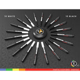 Black And White Acrylic Paint Markers Paint Pens Set For Rock Painting, Canvas, Mugs, Metal, Glass Paint, Fabric, Wood, Diy. Non Toxic, Quick Dry,Waterbas (Extra Fine)