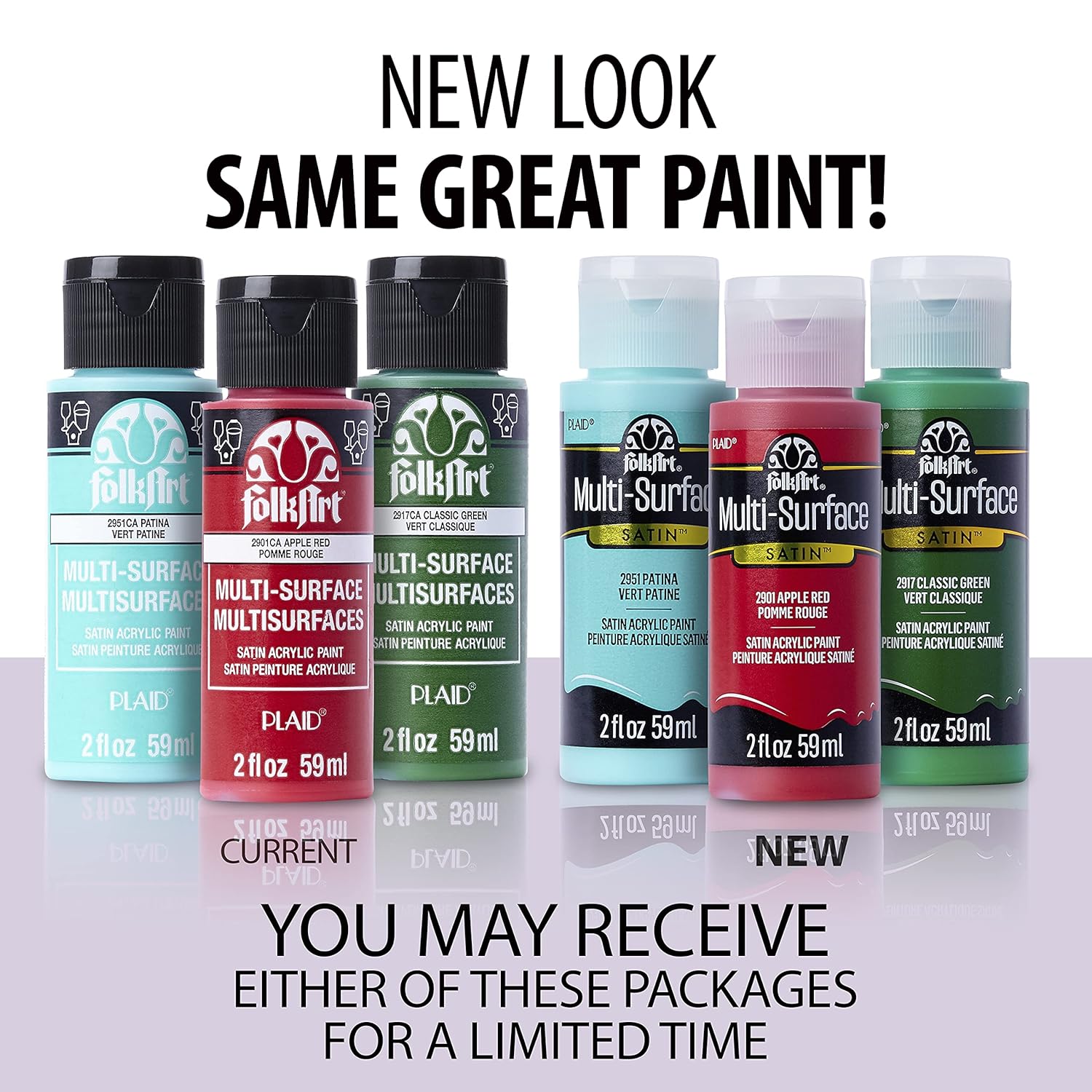 FolkArt Multi-Surface Satin Acrylic Paint, 2oz, Classic French Gray