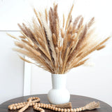 180Pcs Dried Wheat Bundle With Pampas Grass & Bunny Tails – Natural Dried Flower Bouquet For Vase, Fall Centerpieces, Wheat Straw & Wheat Grass Decor For Rustic, Boho, Floral & Nature Room Decor
