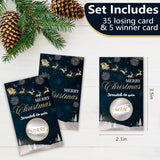 3.5"X2.1" Merry Christmas Scratch Cards - Christmas Eve Scratch To Win Game Cards - 40 Xmas Lottery Game For Xmas Parties,Family Gatherings,Increase The Game Atmosphere Prizes Activity - A02