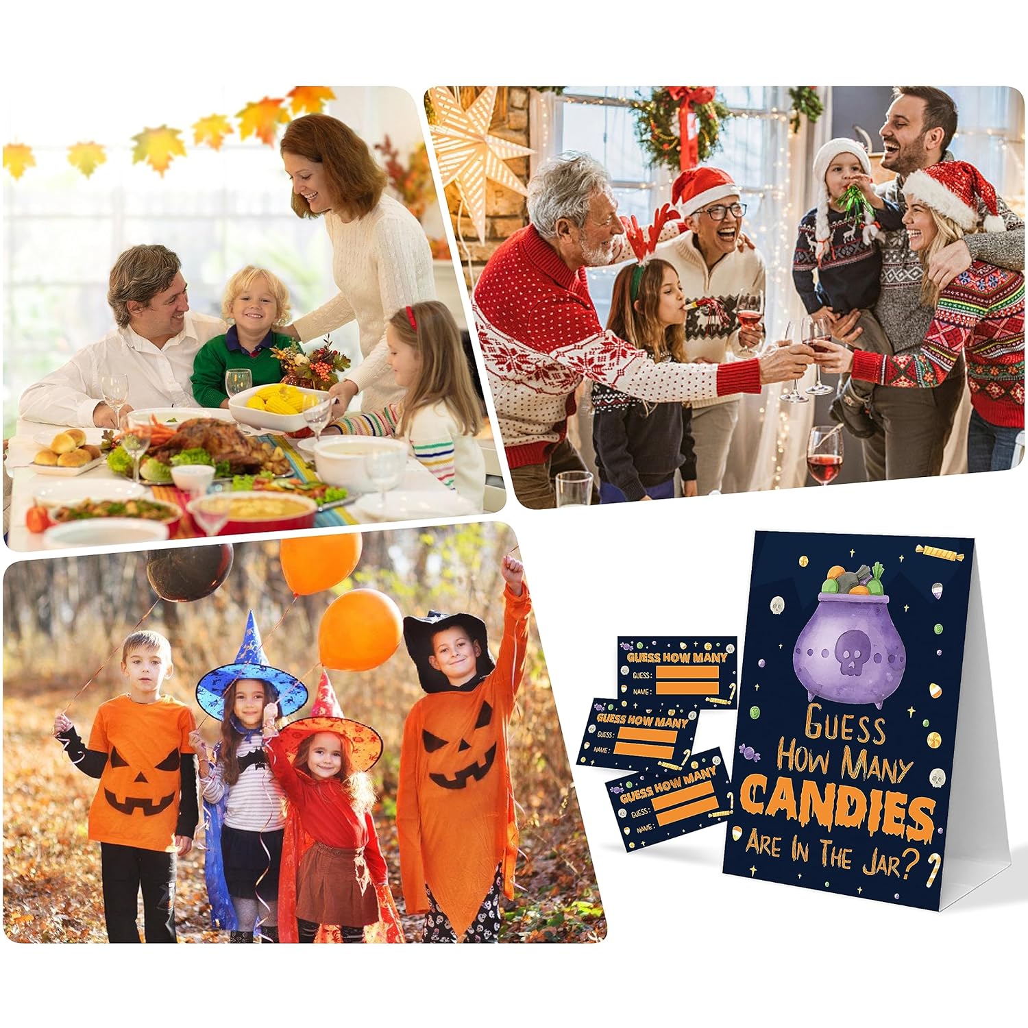 Halloween Baby Shower Decorations,How Many Candies Are In The Jar,Baby Shower Game,Bridal Shower Candy,Halloween Party Favors Supplies,Thanksgiving Party,1 Sign & 50 Cards-D4